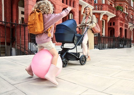 Easywalker Harvey 2  Premium Wózek Spacerowy  Sapphire Blue  (zawiera stelaż, siedzisko z budką, pałąk, folię przeciwdesz. i adapter wysokości) Sapphire Blue