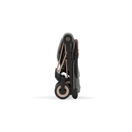 Cybex Coya Wózek Spacerowy Rama Rosegold Mirage Grey + Cybex Coya Moskitiera Black
