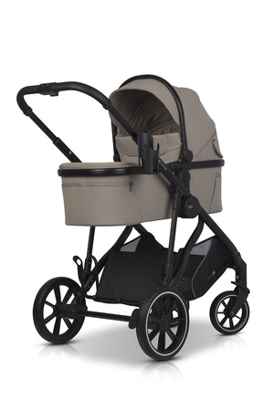 Easy Go Duoflex Wózek Głęboko-Spacerowy Bliźniaczy Rok po Roku Savana Beige 2 Siedziska 1 Gondola