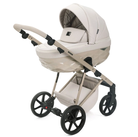 Adamex QUANTUM NATURA Wózek Głęboko-Spacerowy QN-3 Vanilla