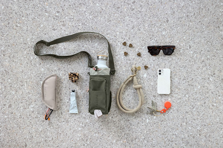 PALOPA Torebka saszetka na butelkę i smakołyki 2w1 Boudi dark olive