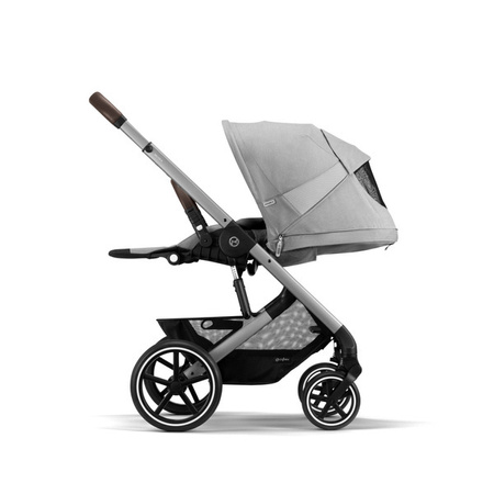 Cybex Balios S Lux Wózek Głęboko-Spacerowy + Cloud G I-Size Fotelik Samochodowy 0-13kg + Osłony Przeciwdeszczowe + Adaptery Lava Grey