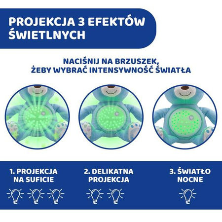 Chicco Miś z Projektorem  Niebieski