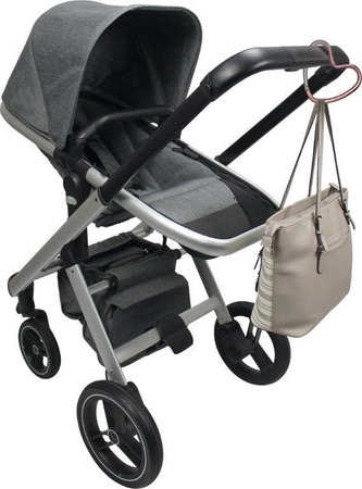 Dooky Hak/zaczep do wózka serce Matt Pink