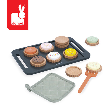Janod Drewniany zestaw do pieczenia ciasteczek 21 el. Shiny Grandma 3+