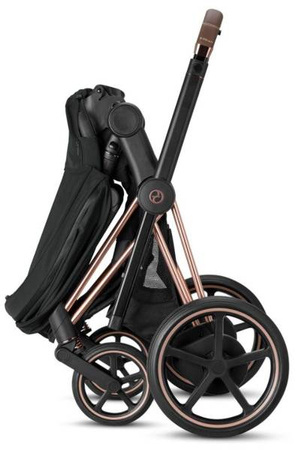Cybex e-Priam 4.0 Rama ze Stelażem Siedziska + Gondola Wózek Głęboki Spring Blossom Dark