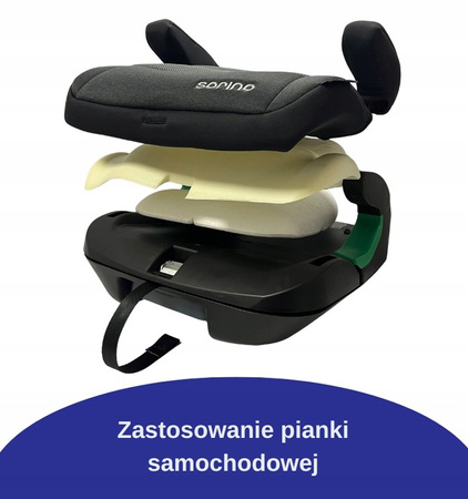 Sorino Eris Fotelik Samochodowy Podstawka 125-150 cm Black/Grey
