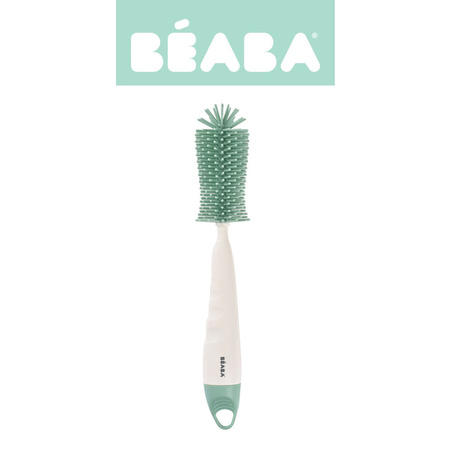 Beaba Szczotka do butelek i smoczków silikonowa Sage Green