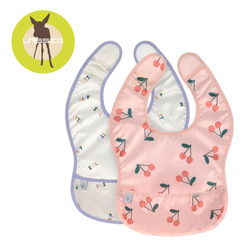 Lassig Zestaw śliniaków wodoodpornych 2szt. 6m+ Happy Fruits Cherry