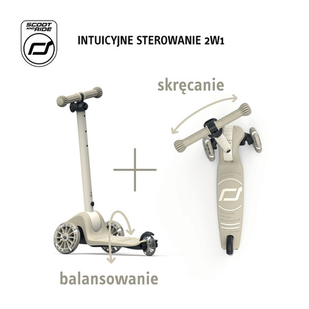 Scootandride Highwaykick 3S Hulajnoga z Systemem Sterowania 2w1 3+ Ash