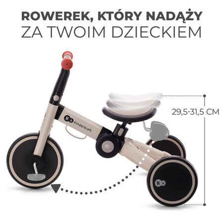 Kinderkraft 4TRIKE Rowerek Trójkołowy Silver Grey