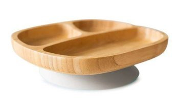 Eco Rascals Miseczka trójdzielna Bambusowa z Przyssawką Szary