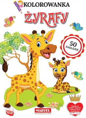 Kolorowanka Żyrafy z Naklejkami