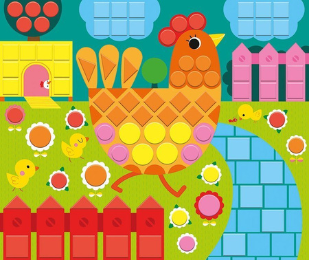 Janod Zestaw kreatywny Mozaika Zwierzęta 3+