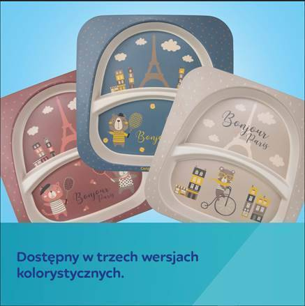 Canpol Babies Bonjour Paris Zestaw Naczyń 5 Elementów Beżowy 9/227_bei