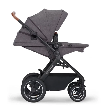 Kinderkraft B-Tour Mink Pro Wózek Głęboko-Spacerowy + Fotelik 0-13 kg Zestaw 3w1 Dark Grey