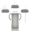 Everyday Baby, Szklana butelka ze smoczkiem M, 240 ml Szary