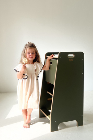 Baby Wood Kitchen Helper Comfort Oliwkowy