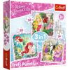Trefl Puzzle 3w1 Roszpunka, Aurora, Arielka 34842