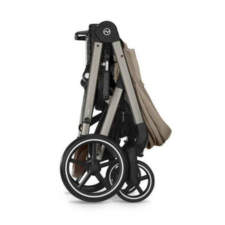 Cybex Balios S Lux 2.0 Wózek Głęboko-Spacerowy Almond Beige + Cloud G I-Size Fotelik Samochodowy 0-13kg + Baza G + Folie Przeciwdeszczowe + Adaptery