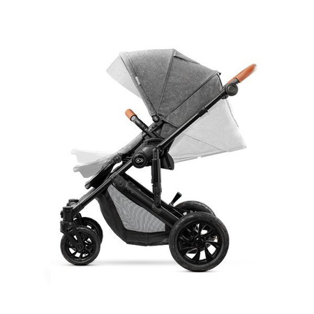 Kinderkraft Prime Wózek Głęboko-Spacerowy 3w1 + Mommy Bag Grey