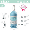 BEABA Pojemniki na mleko w proszku airy green + windy blue + light mist