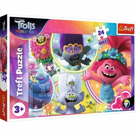 Trefl Puzzle maxi 24 el. Muzyczny świat Troli