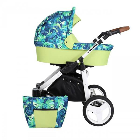 Kunert Rotax Wózek Głęboko-Spacerowy Arbuzy + Biały Biała Rama Koła Żelowe