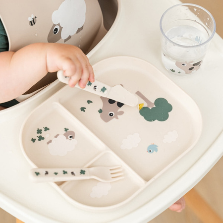 Done by Deer Foodie Sztućce Dla Dziecka Tiny Farm Sand