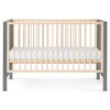 Kinderkraft Mia 2w1 - Łóżeczko dziecięce + Materac + Prześcieradło Grey
