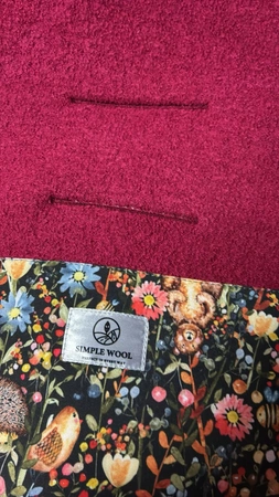 Simple Wool Uni Merry Wkładka Termoaktywna Antypotowa Do Wózka Bordo Łąka
