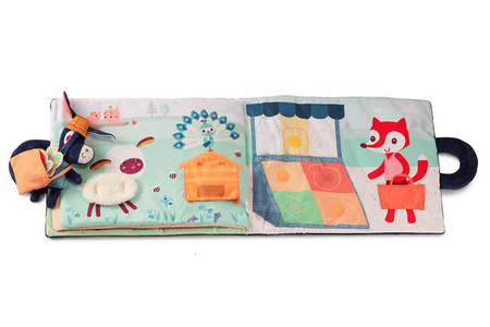 LILLIPUTIENS Miękka książeczka aktywizująca "Osiołek Ignace na farmie" 18 m+