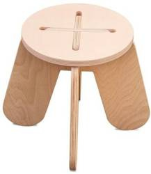 Babai Drewniany Stołek X Rózowy