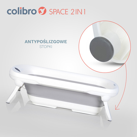 Colibro Space Wanienka Dla Dziecka Składana 2w1 z leżaczkiem kąpielowym