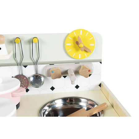 Janod Mała drewniana kuchnia z 9 akcesoriami Shiny Grandma 3+