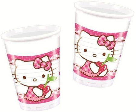Disney Kubeczki Plastikowe Hello Kitty Hearts 8 szt