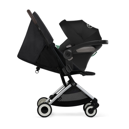 Cybex Orfeo Wózek Spacerowy Rama Srebrna Moon Black + Pałąk