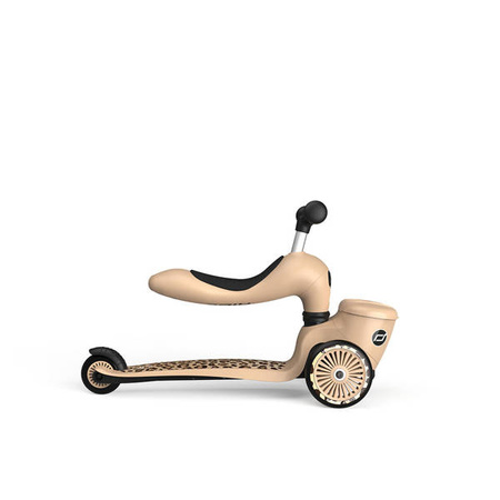 Scootandride Highwaykick 1 Lifestyle 2w1 Jeżdzik i Hulajnoga Trójkołowa z Zamykanym Schowkiem 1-5 lat Leopard