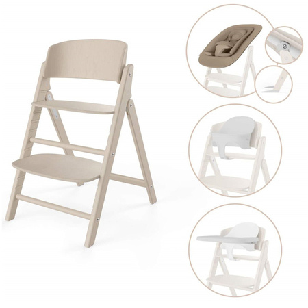 Cybex Click & Fold Krzesełko Do Karmienia Z Bujakiem i Tacką 4w1 All Natural