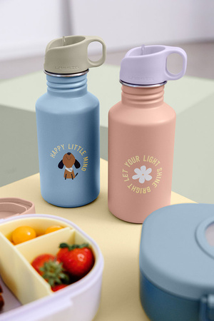 Lassig Bidon ze stali nierdzewnej z ustnikiem i uchwytem 500 ml Sunny Explorer rose/pink