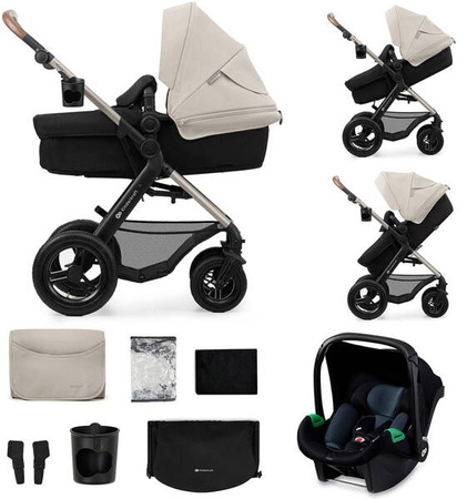 KinderKraft Moov 2 Air Wózek Głęboko-Spcaerowy 3w1 Moonlight Grey