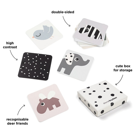 Done by Deer Karty Kontrastowe Dla Niemowlaka Elphee 10szt.