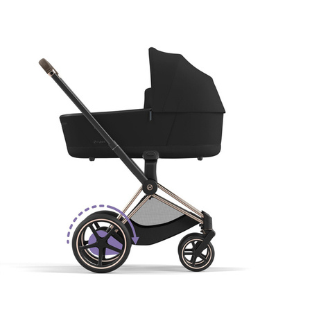 Cybex e-Priam 4.0 Wózek Głęboko-Spacerowy + Cloud T I-Size Fotelik + Baza Sepia Black