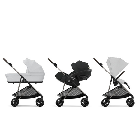 Cybex Melio Wózek Głeboko-Spacerowy Fog Grey + Cloud G I-Size