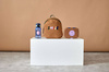 Lassig Zestaw na lunch Lunchbox + Tritanowa butelka - bidon 460 ml Little Gang Smile caramel/blue