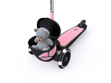 Scootandride Highwaykick 2 Lifestyle Hulajnoga Trójkołowa Balansowa ze Świecącymi Kółkami i Odblaskową Kierownicą 2+ Reflective Rose