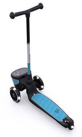 Scootandride Highwaykick 2 Lifestyle Hulajnoga Trójkołowa Balansowa ze Świecącymi Kółkami i Odblaskową Kierownicą 2+ Reflective Steel