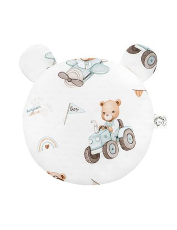 Bambusowa Poduszka Miś Traktory rozmiar 30x30 cm