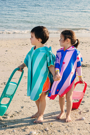QUUT Dwustronne poncho kąpielowe dla dzieci Lagoon