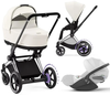 Cybex E-Priam 4.0 Wózek Głęboko-Spacerowy + Cloud T i-Size Fotelik Samochodowy 0-13kg Off White